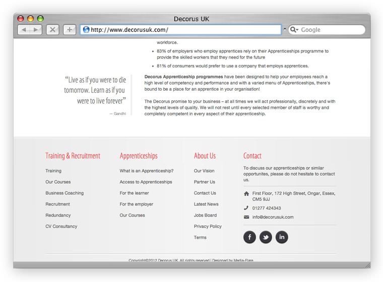 Decorus Website