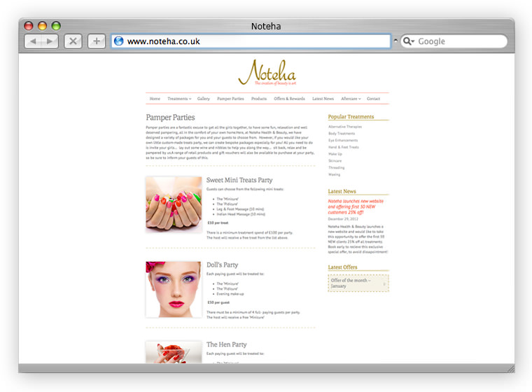 Noteha Website
